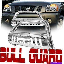 Bull Bar 05-21日産フロンティアステンレスクロムブルバーブラシバンパーグリルガード For 05-21 Nissan Frontier Stainless Chrome Bull Bar Brush Bumper Grille Guard