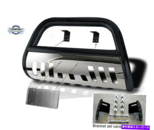 Bull Bar �u���o�[2000-2005�t�H�[�h�G�N�X�J�[�V�����N�����v�b�V���o���p�[�K�[�h�u���b�N�X�e�����X�| Bull Bar 2000-2005 Ford Excursion Chrome Push Bumper Guard Black Stainless Steel�y���s�A���i�z