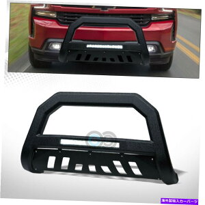 Bull Bar �t�B�b�g19-21�V���o���[�h/�V�G��1500�e�N�X�`���u���b�NAVT�A���~�j�E��LED�u���o�[�K�[�h Fits 19-21 Silverado/Sierra 1500 Textured Black AVT Aluminum LED Bull Bar Guard�y���s�A���i�z