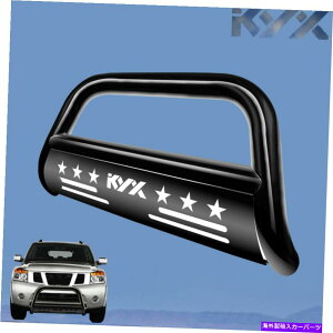 Bull Bar 2004- 2014 2015���Y�^�C�^��/�A���}�_�}�b�g�u���o�[�o���p�[�O�����K�[�h+�X�L�b�h For 2004- 2014 2015 Nissan Titan/Armada Matte Bull Bar Bumper GRILLE GUARD+SKID