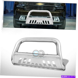 Bull Bar �t�B�b�g19-21�V���o���[�h/�V�G��1500�N�����u���o�[�u���V�v�b�V���o���p�[�O�����K�[�h Fits 19-21 Silverado/Sierra 1500 Chrome Bull Bar Brush Push Bumper Grille Guard�y���s�A���i�z