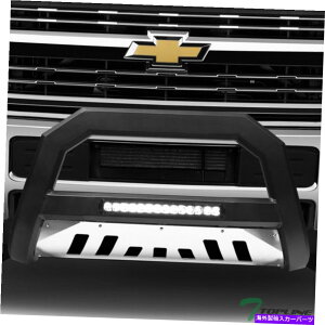 Bull Bar 11-19Vo[h/VG2500 AVTA~jELEDuo[}bgBLK/XLbh̃gbvC Topline For 11-19 Silverado/Sierra 2500 AVT Aluminum LED Bull Bar-Matte Blk/Skid