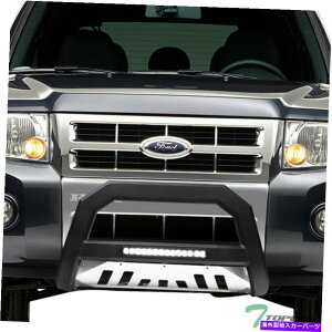 Bull Bar 2008-2012̃gbvCGXP[v/gr[gAVTA~jELEDuo[-MatteBlk/Skid Topline For 2008-2012 Escape/Tribute AVT Aluminum LED Bull Bar - Matte Blk/Skid