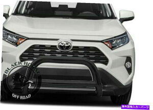 Bull Bar �u���b�N�z�[�X�t�B�b�g19-21�g���^���u4�u���b�N�u���o�[�X�L�b�h�v���[�g�o���p�[�v���e�N�^�[�Ȃ� Black Horse Fits 19-21 Toyota RAV4 Black Bull Bar No Skid Plate Bumper Protector�y���s�A���i�z