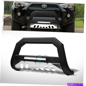 Bull Bar tBbg10-21g^4runner}bgBlk/SSXLbhAVTA~jELEDCguo[K[h Fit 10-21 Toyota 4Runner Matte Blk/SS Skid AVT Aluminum LED Light Bull Bar Guard