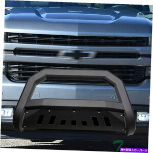 Bull Bar 2019-2021Vo[h/VG1500 AVTuo[OK[h-Matte Blk̃gbvC Topline For 2019-2021 Silverado/Sierra 1500 AVT Bull Bar Grille Guard -Matte Blk