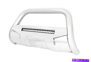 Bull Bar g^̃tJg[07-20^huo[tCgo[XeX| Rough Country For Toyota 07-20 Tundra Bull Bar w/LED Light Bar Stainless Steel