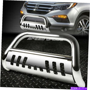 Bull Bar 16-17�̃z���_�p�C���b�g/���b�W���C��Gen2 Chrome 3 �u���o�[�v�b�V���o���p�[�O�����K�[�h FOR 16-17 HONDA PILOT/RIDGELINE GEN2 CHROME 3BULL BAR PUSH BUMPER GRILL GUARD�y���s�A���i�z