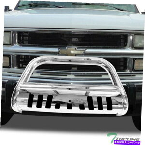 Bull Bar 1988N2000ÑV{[C10 C/KVo[huo[OK[h̃gbvC - N Topline For 1988-2000 Chevy C10 C/K Silverado Bull Bar Grille Guard - Chrome