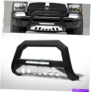 Bull Bar 05-11�_�R�^/06-09���C�_�[�}�b�gBlk/ss�X�L�b�hAVT�A���~�j�E��LED���C�g�u���o�[ Fits 05-11 Dakota/06-09 Raider Matte Blk/SS Skid AVT Aluminum LED Light Bull Bar�y���s�A���i�z
