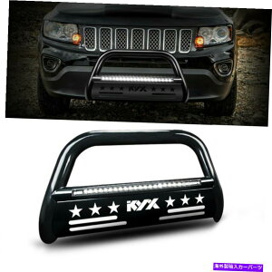 Bull Bar 3 ''�t�����g�o���p�[�J�[�{���X�`�[���u���o�[16-20�g���^�^�R�}�u���b�N�p�h�� 3'' Front Bumper Carbon Steel Bull Bar Waterproof for 16-20 Toyota Tacoma Black�y���s�A���i�z