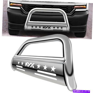 Bull Bar 2007-20183 "Vo[h/VG1500Nuo[OK[htgop[ 3" For 2007-2018 Silverado/Sierra 1500 Chrome Bull Bar Grille Guard Front Bumper