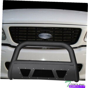 Bull Bar 1997-2003 F150�̃g�b�v���C��/�����X�^���h���b�V���u���o�[�K�[�h - �}�b�g�u���b�N Topline For 1997-2003 F150/Expedition Studded Mesh Bull Bar Guard - Matte Black
