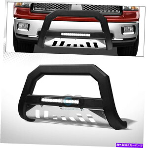 Bull Bar tBbg10-18_bW2500/3500}bgBlk/ssXLbhAVTA~jELEDCguo[ Fits 10-18 Dodge Ram 2500/3500 Matte Blk/SS Skid AVT Aluminum LED Light Bull Bar