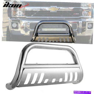 Bull Bar tBbg19-22V{[Vo[h1500tgt[hOK[hSSNuo[ Fits 19-22 Chevy Silverado 1500 Front Hood Grille Guards SS Chrome Bull Bar