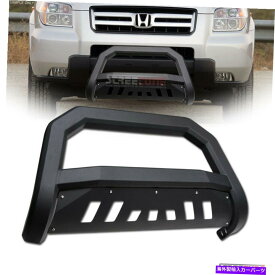 Bull Bar 06-14ホンダリッジラインマットブルクAVTブルバープッシュバンパーグリルグリルガード For 06-14 Honda Ridgeline Matte Blk Avt Bull Bar Push Bumper Grill Grille Guard