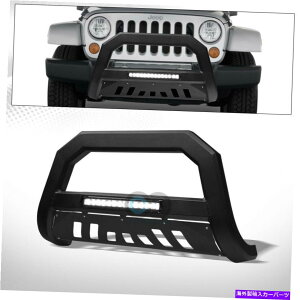 Bull Bar tBbg07-09W[vO[JK}bgBK AVTA~jELEDCguo[OK[h Fit 07-09 Jeep Wrangler JK Matte Bk AVT Aluminum LED Light Bull Bar Grille Guard
