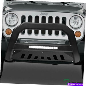 Bull Bar 2007N2009ÑgbvC Topline For 2007-2009 Jeep Wrangler JK AVT Aluminum LED Bull Bar Guard-Matte Blk