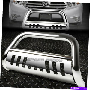 Bull Bar 08-13�g���^�n�C�����_�[xu40�N����3 �u���o�[�v�b�V���o���p�[�O�����K�[�h+�X�L�b�h FOR 08-13 TOYOTA HIGHLANDER XU40 CHROME 3BULL BAR PUSH BUMPER GRILLE GUARD+SKID�y���s�A���i�z