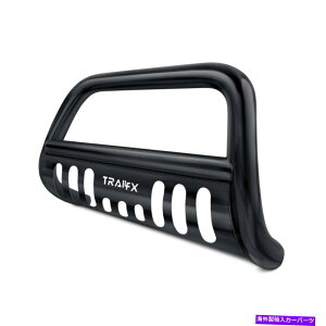 Bull Bar Ford Ranger 19-22 Trailfx B0039B 3 �u���b�N���E���h�u���o�[W�u���b�N�X�L�b�h�v���[�g For Ford Ranger 19-22 TrailFX B0039B 3 Black Round Bull Bar w Black Skid Plate�y���s�A���i�z