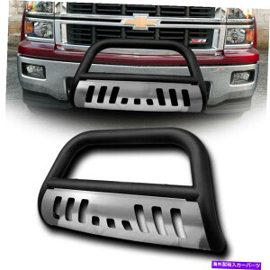 Bull Bar 07-14のエスカレード/雪崩マットブラック/スキッドブルバーブラシバンパーグリルガード For 07-14 Escalade/Avalanche Matte Black/Skid Bull Bar Brush Bumper Grille Guard