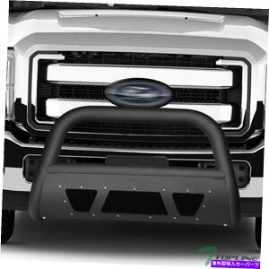 Bull Bar 2011-2016 Ford F250/F350 Studded Mesh Bull Bar Guard -MatteBlack̃gbvC Topline For 2011-2016 Ford F250/F350 Studded Mesh Bull Bar Guard - Matte Black