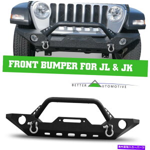 Bull Bar 18-22�̃t�����g�o���p�[�W�[�v�����O���[JL/20-22�O���f�B�G�[�^�[�u���b�N�e�N�X�`���u���o�[ Front Bumper for 18-22 Jeep Wrangler JL/20-22 Gladiator Black Textured Bull Bar�y���s�A���i�z