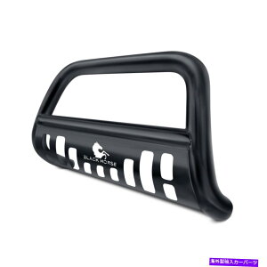 Bull Bar �W�[�v�`�F���L�[14-21�u���b�N�z�[�X3 �u���b�N�u���o�[W�u���b�N�X�L�b�h�v���[�g For Jeep Cherokee 14-21 Black Horse 3 Black Bull Bar w Black Skid Plate�y���s�A���i�z