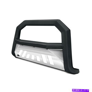 Bull Bar }c_gr[g08-11 3 "ARV[YubNuo[wuVtXLbhv[g For Mazda Tribute 08-11 3" AR Series Black Bull Bar w Brushed Skid Plate