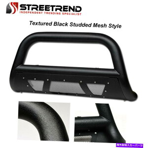 Bull Bar 2006�N����2008�N�̃_�b�W�����e�N�X�`���u���b�N�X�^�b�h���b�V���u���o�[�u���V�o���p�[�K�[�h For 2006-2008 Dodge Ram Textured Black Studded Mesh Bull Bar Brush Bumper Guard�y���s�A���i�z