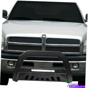 Bull Bar 1994�N����2001�N/2002�N�̃g�b�v���C���_�b�W����AVT�A���~�j�E��LED�u���o�[�K�[�h-MatteBlk Topline For 1994-2001/2002 Dodge Ram AVT Aluminum LED Bull Bar Guard - Matte Blk