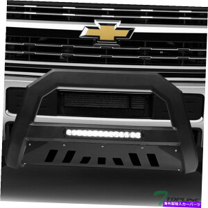 Bull Bar 2011-2019Vo[h/VG2500 AVTA~jELEDuo[-Matte Blk̃gbvC Topline For 2011-2019 Silverado/Sierra 2500 AVT Aluminum LED Bull Bar -Matte Blk