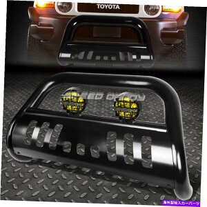 Bull Bar }bgubN3 "uo[OK[h+07-14g^FJN[U[̃CG[tHOCg MATTE BLACK 3"BULL BAR GRILLE GUARD+YELLOW FOG LIGHT FOR 07-14 TOYOTA FJ CRUISER