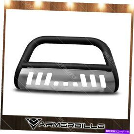 Bull Bar 00-04日産Xterra 3 "ブルバーマットブラックバンパーブルガード付きスキッドプレート For 00-04 Nissan Xterra 3" Bull Bar Matte Black Bumper Bull Guard w/ Skid Plate