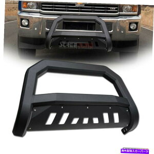 Bull Bar 11+�V���o���h/�V�G��2500�}�b�g�u���b�NAVT�u���o�[�v�b�V���o���p�[�O�����K�[�h For 11+ Silverado/Sierra 2500 Matte Black AVT Bull Bar Push Bumper Grille Guard�y���s�A���i�z
