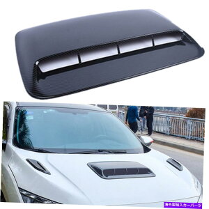 t[hxgg jo[TJ[{t@Co[bNABS[XGAt[xg^[{t[hXN[vJo[ Universal Carbon Fiber Look ABS Racing Air Flow Vent Turbo Hood Scoop Cover
