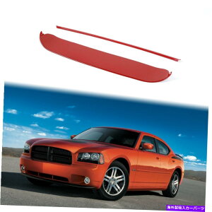 t[hxgg Dodge Charger 2015+̃bhAutbhZ^[OXN[vJo[gANZT[ Red ABS Hood Center Grille Scoop Cover Trim Accessories For Dodge Charger 2015+