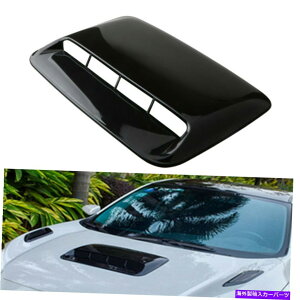 t[hxgg ABSubNJ[GAt[zCt[hXN[vxgpl{lbgJo[fR[V ABS Black Car Air Flow Intake Hood Scoop Vent Panel Bonnet Cover Decoration