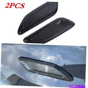 t[hxgg 2PCSJ[GAt[zCXN[vt[h{lbgxgtgGWJo[fR[VXebJ[ 2Pcs Car Air Flow Intake Scoop Hood Bonnet Vent Front Engine Cover Decor Sticker