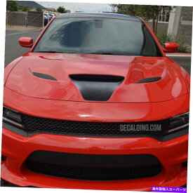 フードベントトリム 2015+ Dodge Charger How Scoop Decal Intake -Stripe Black Hellcat Srt 19 Fits 2015+ Dodge Charger Hood Scoop Decal Intake - Stripe Black Hellcat SRT 19