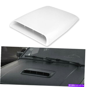 t[hxgg zCgJ[SUVGAt[Ce[NXN[v{lbgxgJo[t[hjo[T White Car SUV Decorative Air Flow Intake Scoop Bonnet Vent Cover Hood Universal