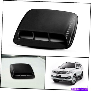 フードベントトリム トヨタハイラックスフォーチュナーSW4 2012 2014のブラックフロントボンネットフードスクープトリムカバー BLACK FRONT BONNET HOOD SCOOP TRIM COVER FOR TOYOTA HILUX FORTUNER SW4 2012 2014