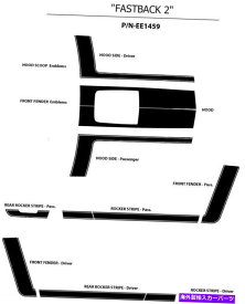 フードベントトリム Fastback Boss Hood Stripesデカールグラフィック3Mビニールフィットフォードマスタング2005-2009 FASTBACK BOSS Hood Stripes Decal Graphics 3M Vinyl fits Ford Mustang 2005-2009
