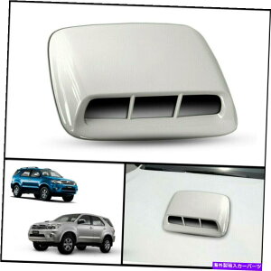 フードベントトリム トヨタハイラックスフォーチュナーSW4 2005-11のホワイトフロントボンネットフードスクープトリムカバー WHITE FRONT BONNET HOOD SCOOP TRIM COVER FOR TOYOTA HILUX FORTUNER SW4 2005-11