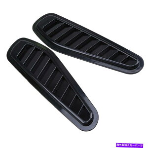 �t�[�h�x���g�g���� �y�A���j�o�[�T���J�[�I�[�g�f�R���[�V�����G�A�C���e�[�N�x���g�J�o�[�g�����t�[�h�X�e�b�J�[�u���b�N Pair Universal Car Auto Decoration Air Intake Vent Cover Trim Hood Sticker Black