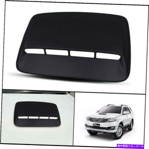 フードベントトリム ブラックフロントボンネットフードスクープトリムカバーフィットトヨタハイラックスフォーチュナーSW4 2012 2014 BLACK FRONT BONNET HOOD SCOOP TRIM COVER FIT TOYOTA HILUX FORTUNER SW4 2012