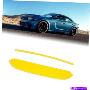 t[hxgg CG[t[hZ^[OXN[vJo[_bW`[W[2015+̃gANZT[ Yellow Hood Center Grille Scoop Cover Trim Accessories For Dodge Charger 2015+