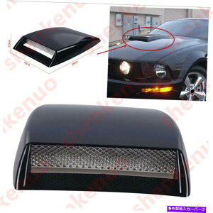 �t�[�h�x���g�g���� ���j�o�[�T���u���b�N�J�[�̑����I�ȋ�C���z�C�X�N�[�v�V�~�����[�V�����x���g�J�o�[�t�[�h Universal Black Car Decorative Air Flow Intake Scoop Simulation Vent Cover Hoods�y���s�A���i