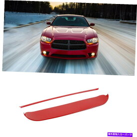 フードベントトリム 車フードセンターグリルスクープカバーダッジチャージャー2015+赤のトリムアクセサリー Car Hood Center Grille Scoop Cover Trim Accessories For Dodge Charger 2015+ Red