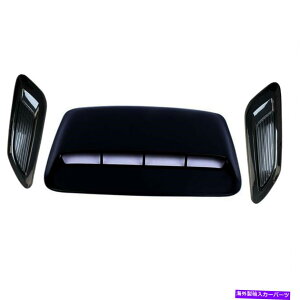 t[hxgg 3xԂ̋CzCt[hXN[vxg{lbgJo[Ԃ̃ANZT[ 3x Car Air Flow Intake Hood Scoop Vent Bonnet Cover Decorative Cars Accessories